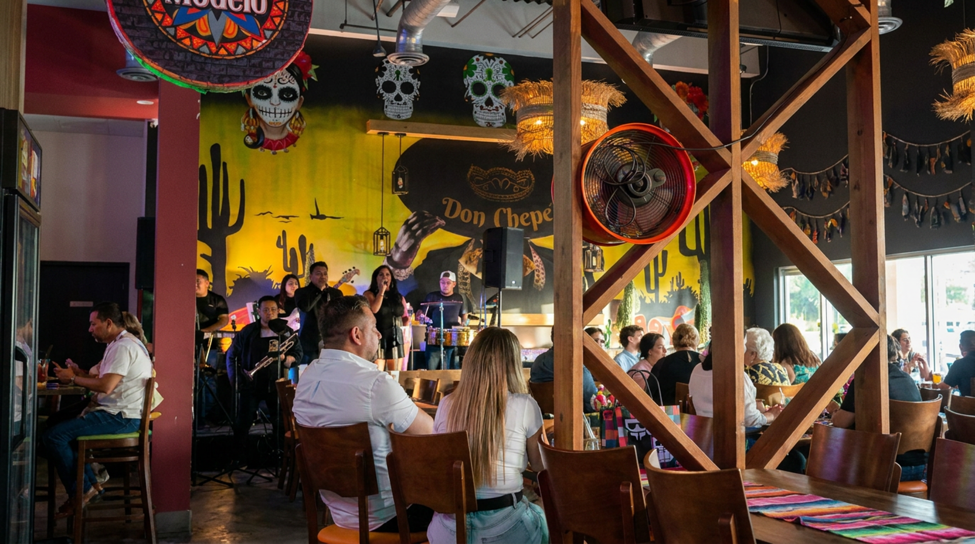 Live bands on the floor